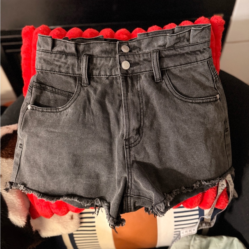 Women's Black Denim Shorts